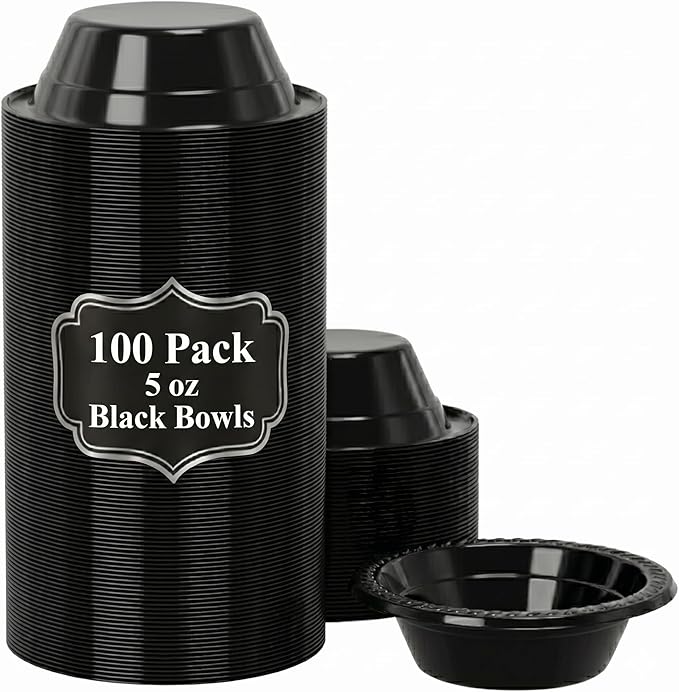 R-kay Black Small Plastic Bowls - 5 OZ by R-KAY