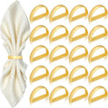KPOSIYA Napkin Rings Set of 48, Matte Gold Napkin Rings Bulk by KPOSIYA