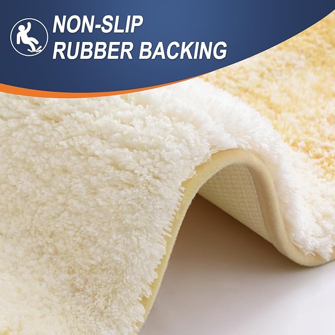 OLANLY Luxury Toilet Rugs U-Shaped 24x20, Extra Soft and Absorbent Microfiber - Image 5