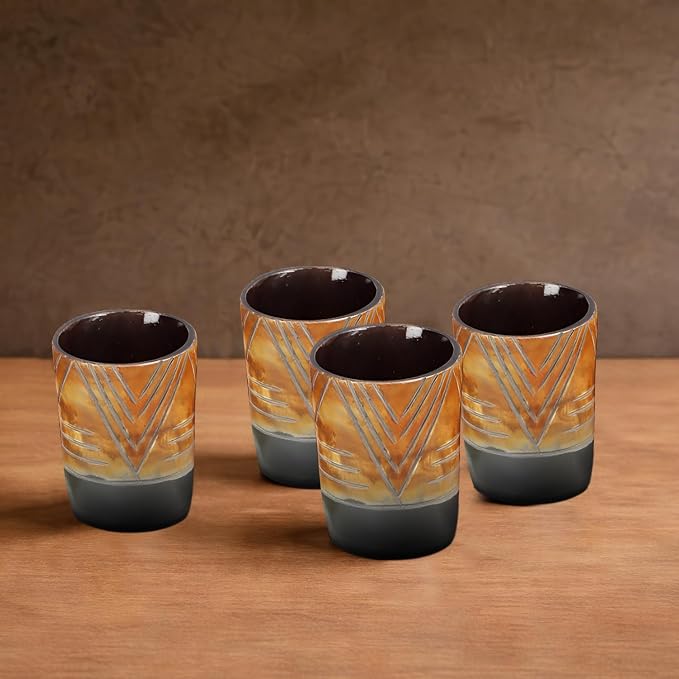 Handicrafts Home Viking Horn Shot Glasses Set of 12, Rustic Viking Drinkware - Image 5