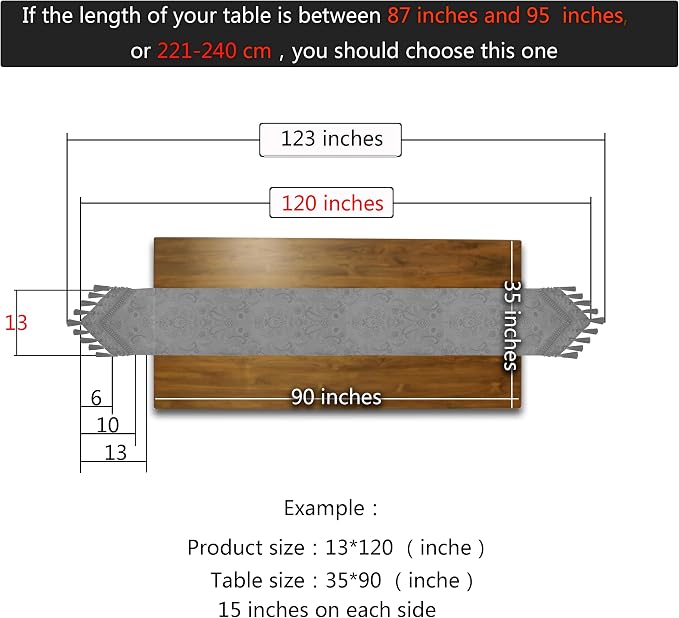 Extra Luxury Velvet Red Table Runner 120 Inches Long - Image 7