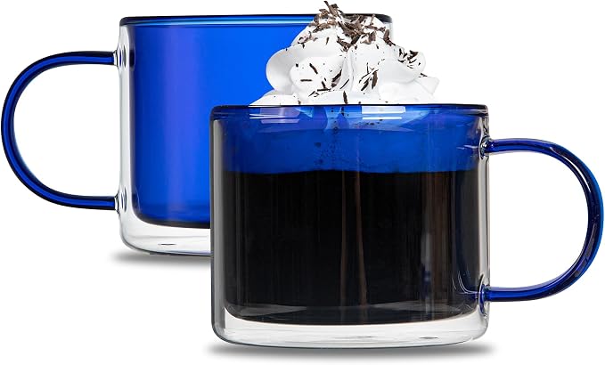 Restaurantware Coffee Cups 2 Pack of 11 oz Double Wall Glass Insulated Coffee - Image 2