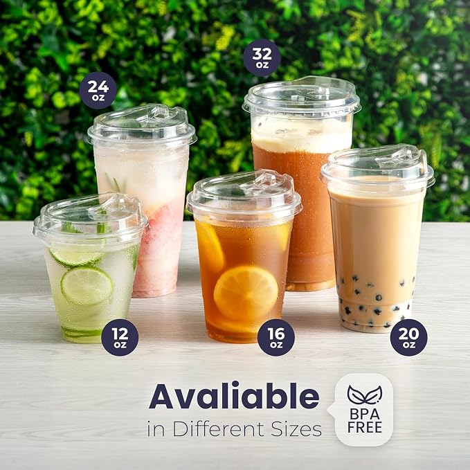 Fit Meal Prep 200 Pack 16 oz Clear Plastic Cups - Image 5