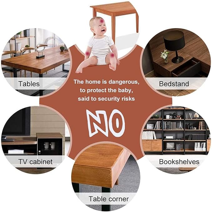 DYKESON Soft Corner Protector - Baby Safety Cushion & Corner Bumpers, Table Edge Protector, Baby Proofing Edge, Corner Guards, 12 Pack, Black