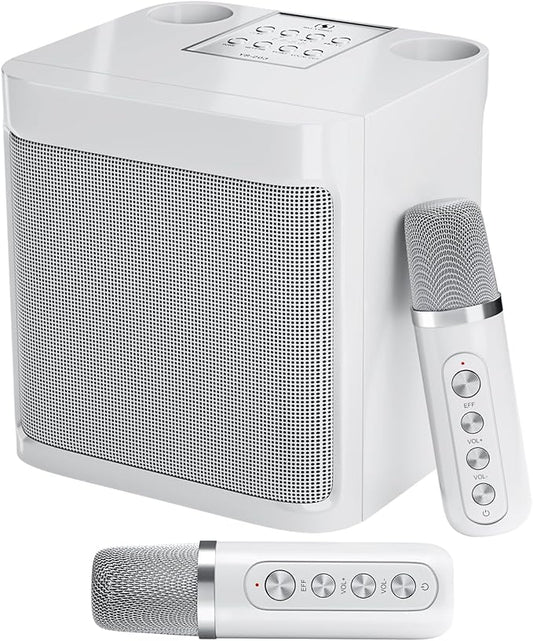 Karaoke Machine for Adults and Kids, Portable Bluetooth Karaoke Speaker with 2 Wireless Microphones for TV, Singing Karaoke for Home Party, Great Gifts for Boys and Girls