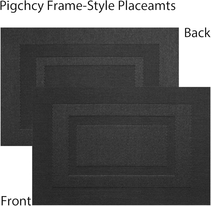 PIGCHCY Placemats Set of 8 Washable Durable Place Mats Vinyl Heat Resistant - Image 3