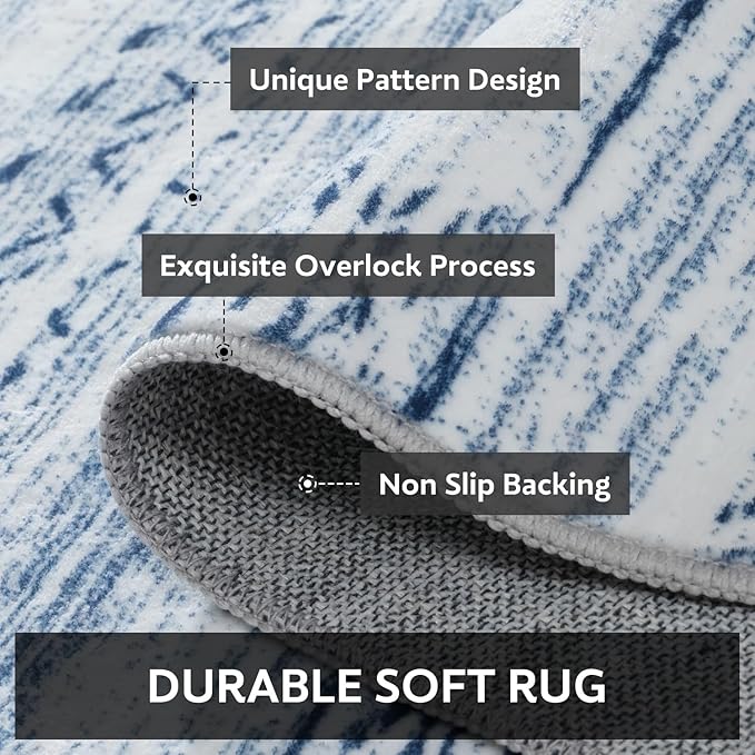 4x6 Area Rugs for Living Room Machine Washable Rug Distressed Indoor Carpet - Image 4