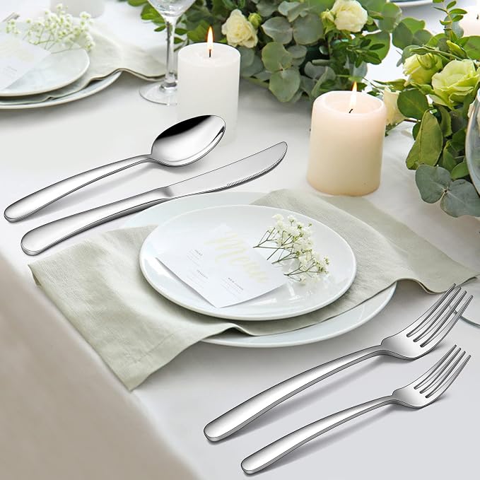 LIANYU 25-Piece Heavy Duty Silverware Set - Image 7