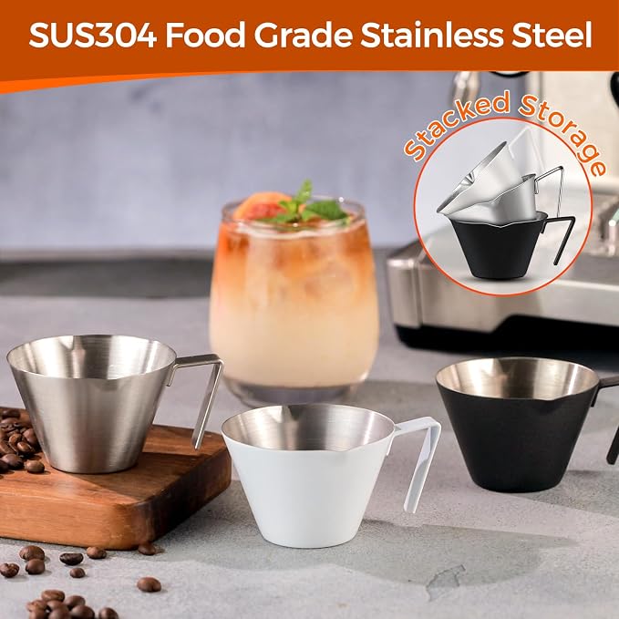YARRAMATE Stainless Steel Espresso Shot Cup, 3.4oz | Heat Insulated Grip - Image 5