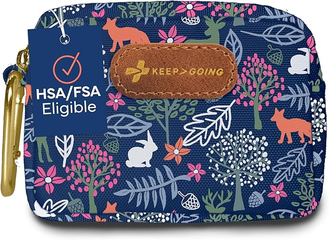 KeepGoing Small Travel First Aid Kit Kids – 60 Pc. Mini First Aid Kit for Purse, Diaper Bag, & Backpack with Latex-Free Bandages – 4 Oz., & 4.5 x 3.5 x 2 in, TSA-Approved