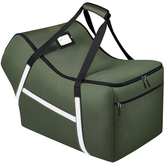 Infant Car Seat Travel Bag for Airplane Compatible with All Nuna Pipa Car Seat and Base,Chicco KeyFit 30 and Base, Padded Car Seat Bags for Air Travel,Car Seat Gate Check Bag with Side Pocket, Green