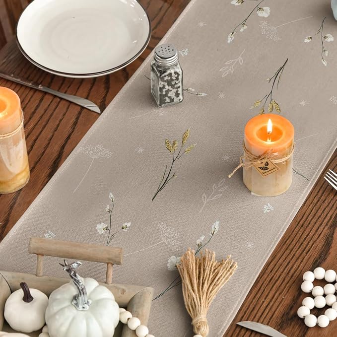 Artoid Mode 210 GSM Fall Table Runner 13x36 Inch Home Party Decor | Pumpkins - Image 7