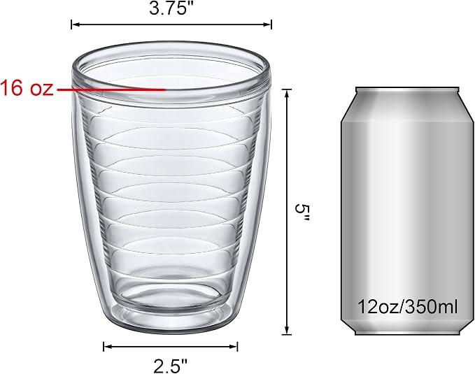 Amazing Abby Alaska 16-Ounce Insulated Tumblers, Double-Wall All-Clear Reusable - Image 5