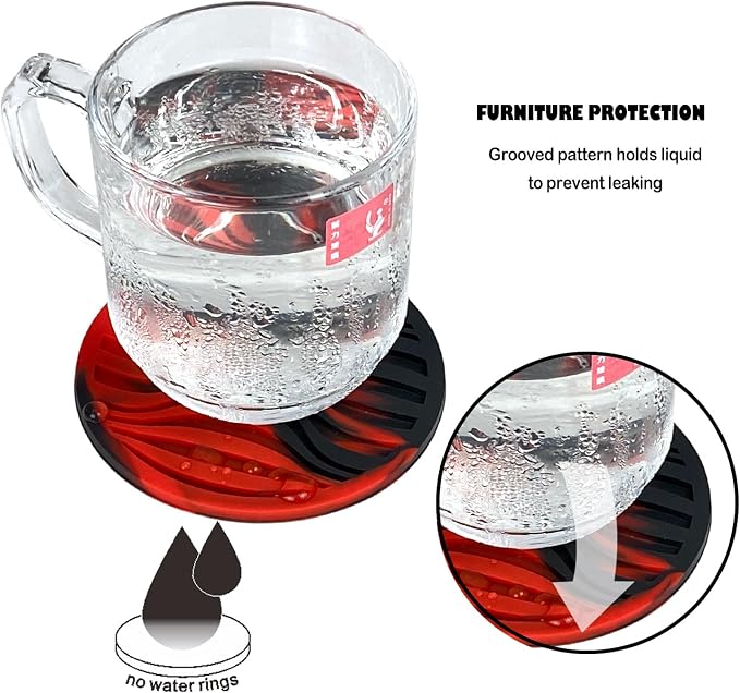Silicone Coaster Set of 6 Pieces - Image 4
