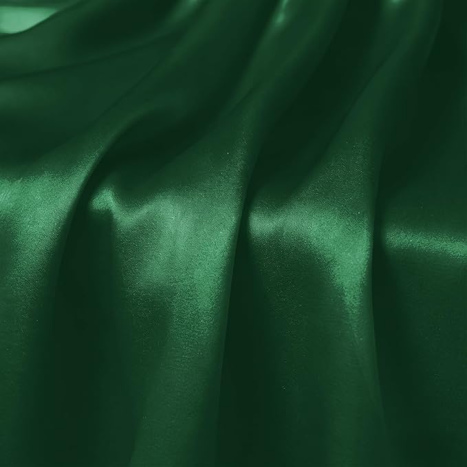 2 Pack Dark Green Satin Table Runner 12 x 72 Inch | Ruffle Design, Luxurious - Image 6