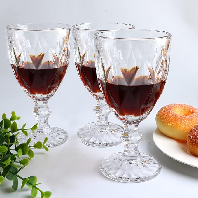48 Pack Vintage Wine Glasses, Plastic Reusable 12 Ounce Colored Water Goblets - Image 4
