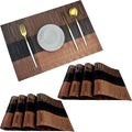 PIGCHCY Placemats Set of 8 Washable Durable Placemat Vinyl Heat Resistant by PIGCHCY