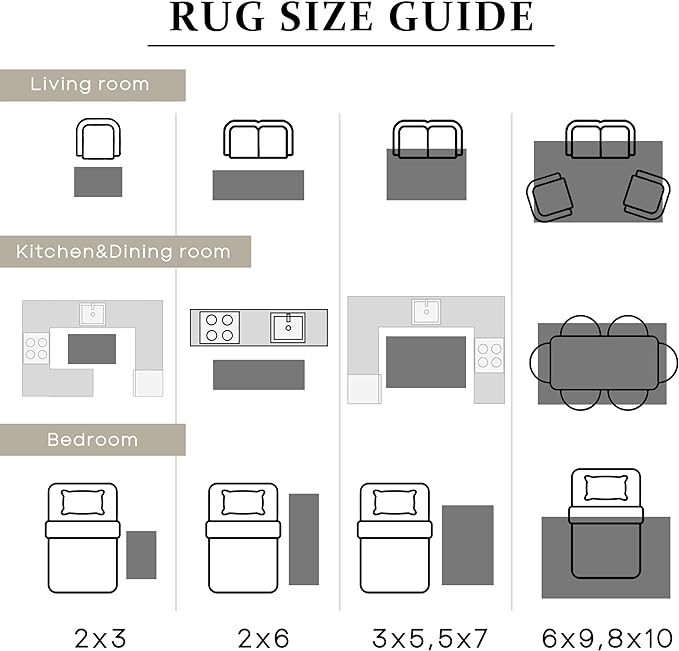 BILEEHOME Boho Kitchen Rug Washable, 2x3 Non Slip Farmhouse Neutral Small Area - Image 6