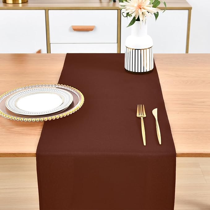 Farmhouse Chocolate Table Runner Dining Table Runners 60 Inches Long Coffee - Image 7
