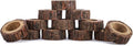 Ajuny Wooden Napkin Rings Set of 12 Handmade Bark Edge Table Decor 1.5 Inch | by AJUNY