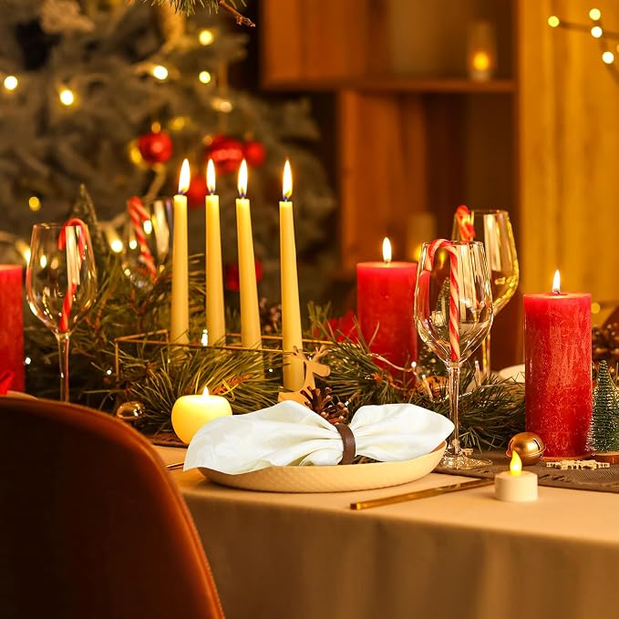 12 Pcs Wooden Napkin Rings Handmade Dining Napkin Holder Buckles Farmhouse - Image 5