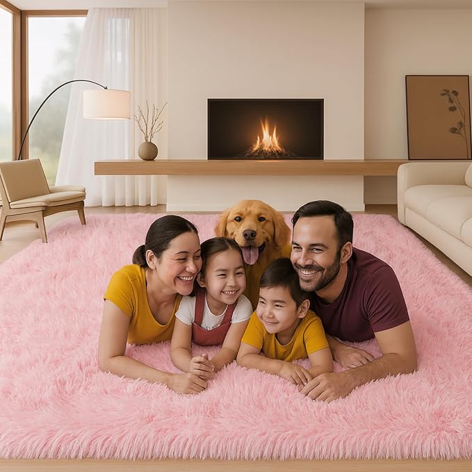 Large 9x12 Area Rug for Living Room, Soft Shag Rugs for Bedroom, Non-Slip Ultra - Image 3