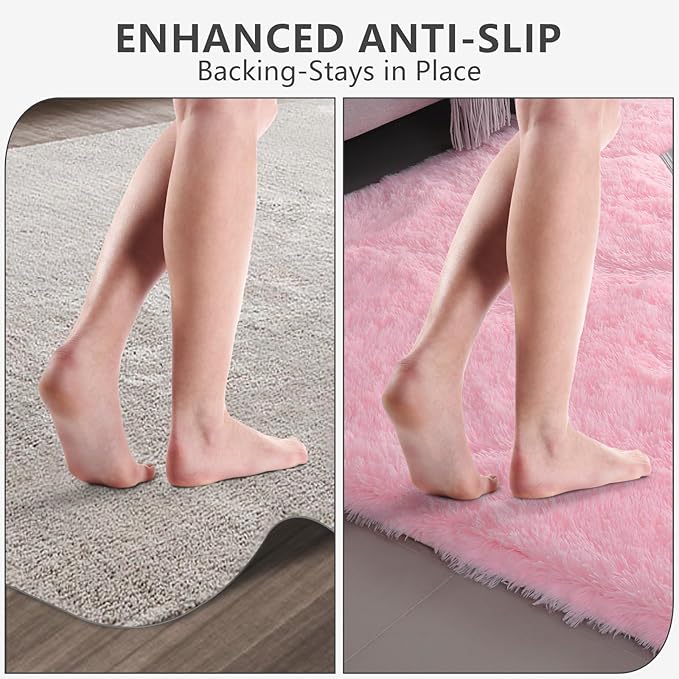 Shag Area Rugs for Bedroom Living Room, 6X9 Ultra Soft Fluffy Area Rugs for Dorm - Image 5