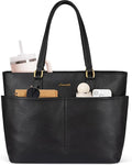 LOVEVOOK Work Tote Bags for Women, Vintage Leather 15.6 Inch Laptop Bag by LOVEVOOK