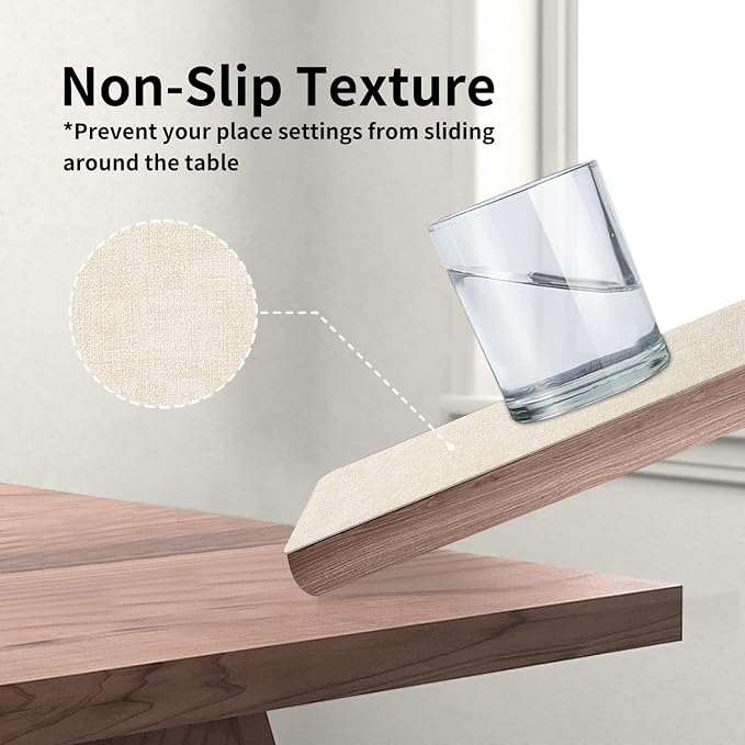Maxpearl Faux Leather Placemats Set of 6, Suitable - Image 6