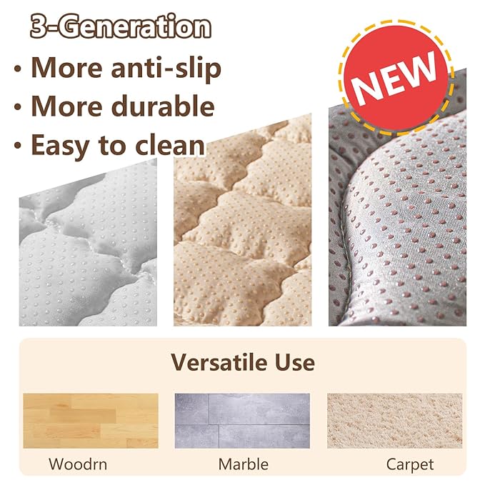 Baby Play Mat, 50x50 Playpen Mat with Super Soft Touch, Activity Mats with Upgraded Anti-Slip Bottom, Machine Washable Crawling Mats for Floor & Picnic (Animal Alphabets)