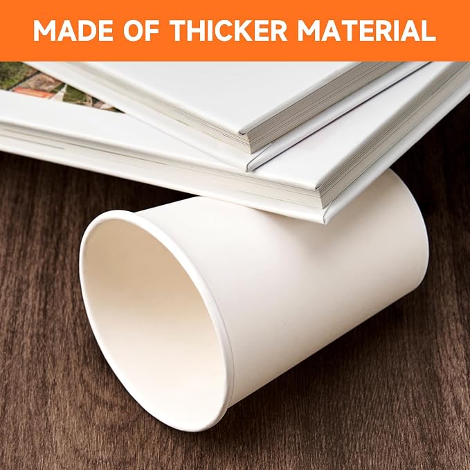 METAPRINT 1000 Pack 8 oz Disposable Paper Cups, Paper Coffee Cups 8 oz - Image 4