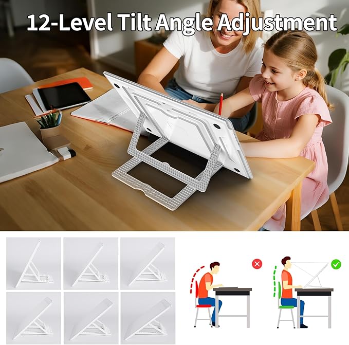 TOHETO Rechargeable A3 Light Board with Stand, Super Bright Magnetic Light Pad with Side Buttons, Wireless Light Box for Tracing and Drawing, Cordless LED Light Table for Diamond Painting, Sketching