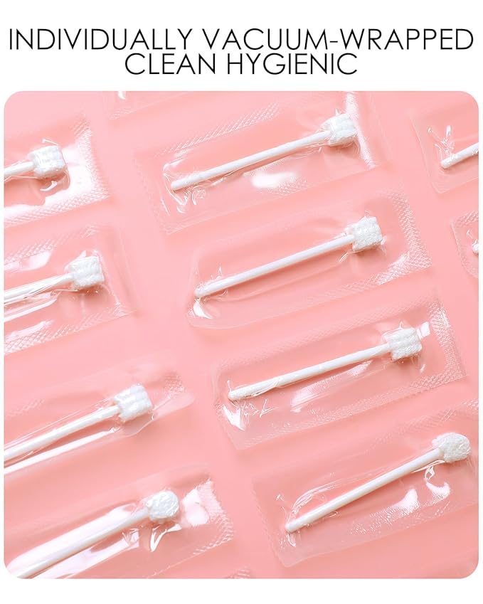 dearlomum Upgraded 32PCS Baby Tongue Cleaner, Disposable Newborn Toothbrush & Oral Cleaning Stick, Gauze Gum Cleaner for Infant Dental Care, 0–36 Months Baby Mouth Wipes