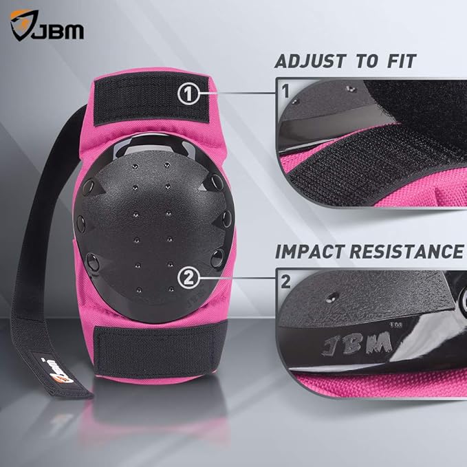 JBM Adult & Kids Knee Pads Elbow Pads and Wrist Guards for Inline Skating, Roller Skating, Skateboarding, Scootering