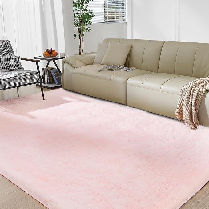Ultra Soft Rug for Living Room, 9X12 Fluffy Shag Area Rug for Bedroom, Modern - Image 2