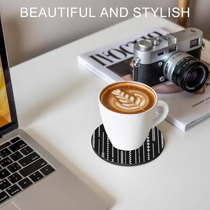 Contemporary Geometric Coasters Set of 4, Absorbent Coasters - Image 7