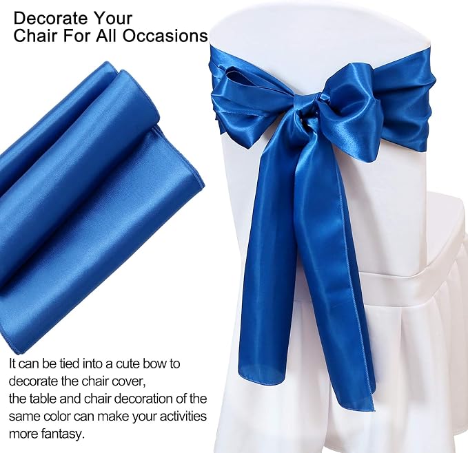 Navy Satin Table Runners 10 Pack 12x108 inch Silk Smooth Fabric | Bright Satin - Image 3