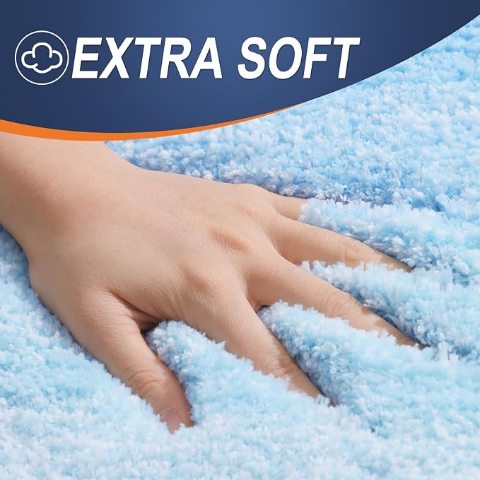 OLANLY Large Bathroom Rugs Mat 44x32, Extra Soft Absorbent Microfiber Bath Rugs - Image 3