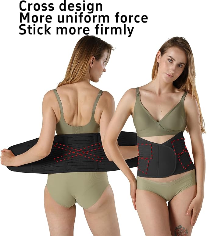 3 in 1 Postpartum Belly Band Post Partum for Women Abdominal Binder Surgery C Section Recovery Stomach Belly Wrap Belt