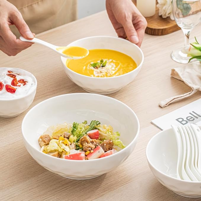 HOMBENE Porcelain Soup Bowls, 4.5 Inch Ice Cream Bowl, Kitchen Bowl Set - Image 6