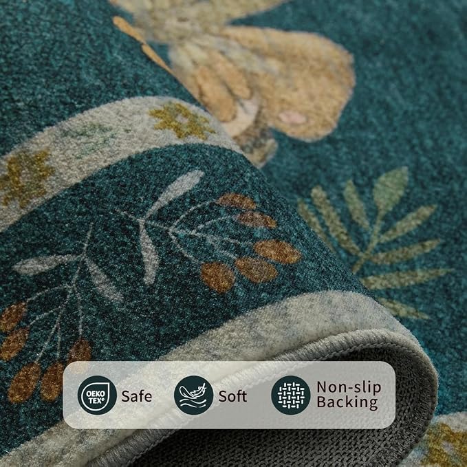Rugxara Floral Rug for Living Room Bedroom - Image 4