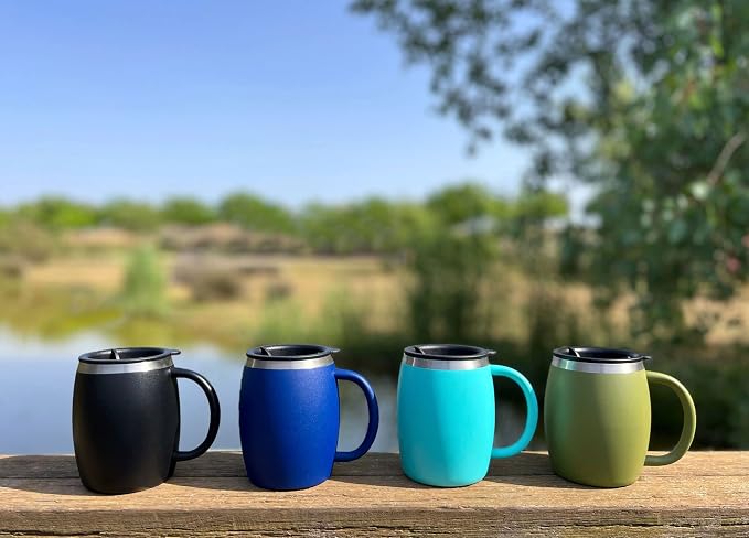 CHILLOUT LIFE Stainless Steel Insulated Coffee Mugs Set of 2 – Double Wall - Image 7