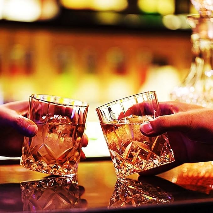 GLASKEY Whiskey Glasses Set of 4, Rock Glasses, 11 oz Lead-Free Crystal Bourbon - Image 5