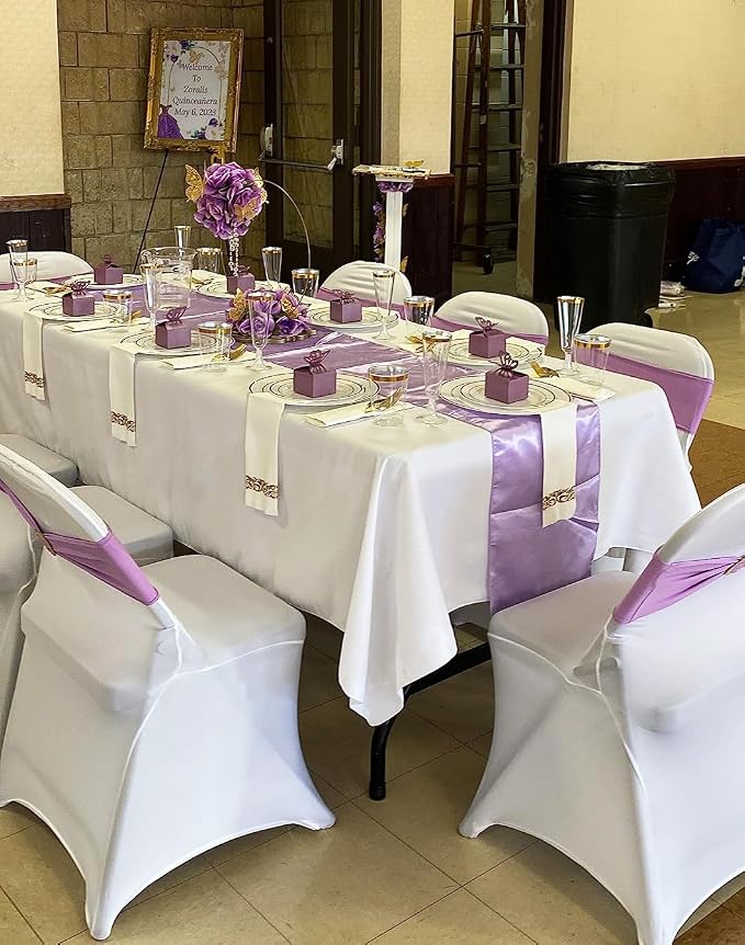 Satin Royal Blue Table Runners 10 Pack - Image 9