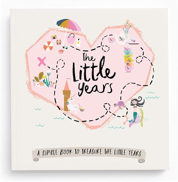 Lucy Darling The Little Years Toddler Baby Memory Book - Ages 1 to 6 Years Old Album For Baby Girl - Milestone Scrapbook To Record Precious Memories - Keepsake Record Book