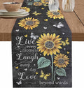 Retro Sunflower Table Runners 120 Inches Long, Spring Summer Farmhouse Table by Unknown