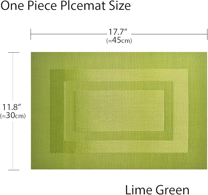 PIGCHCY Placemats Washable Vinyl Woven Table Mats, Elegant Durable Placemats - Image 2
