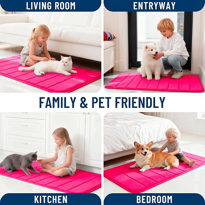 OLANLY Memory Foam Long Bathroom Rugs Runner 47x24, Super Soft Absorbent Bath - Image 9