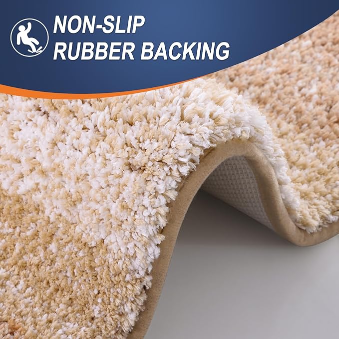 OLANLY Bathroom Runner Rugs Mat 44x24, Extra Soft Absorbent Microfiber Bath Rugs - Image 4