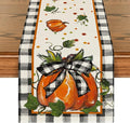 Artoid Mode 210 GSM Fall Table Runner 13x72 Inch Home Party Decor | Pumpkin Bow by ArtoidMode